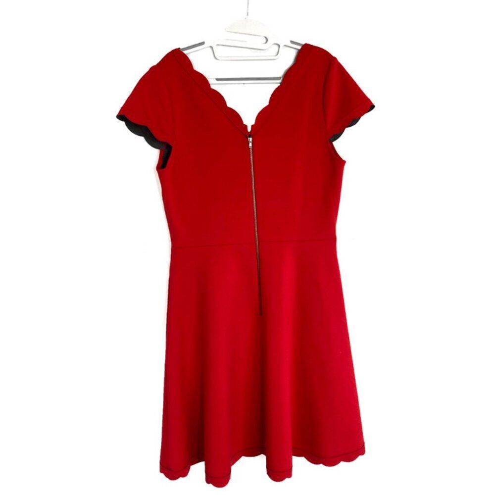 Betsey Johnson Scalloped Fit Flare Scuba Dress - Picture 3 of 9